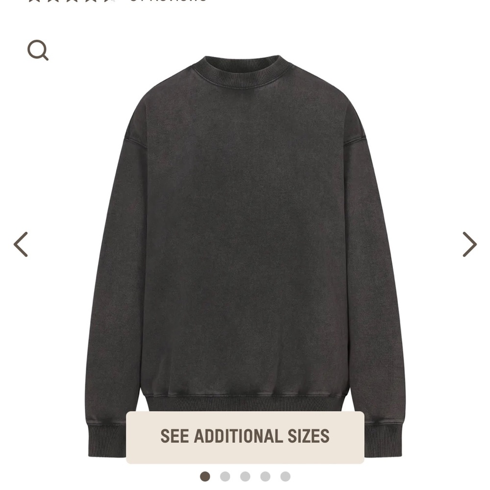 SKIMS BOYFRIEND CREWNECK FLEECE (NWT)